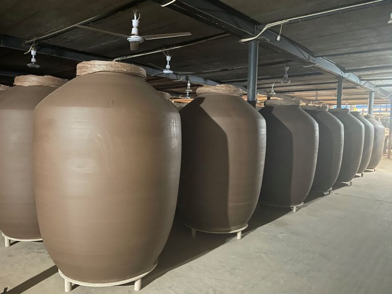 Ampora for wine making in a drying room waiting to air dry naturally Ampora for wine making in a drying room waiting to air dry naturally