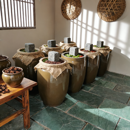 Clay fermentation crocks suitable for restaurant fermentation