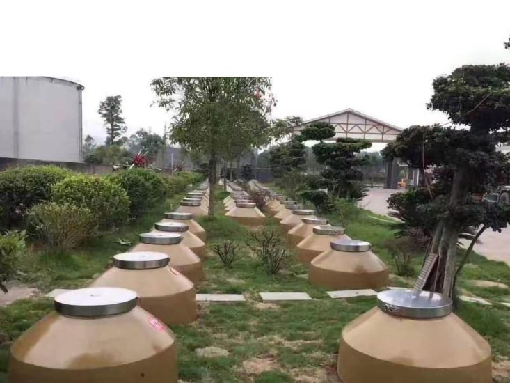 clay wine jar buried underground for fermentation