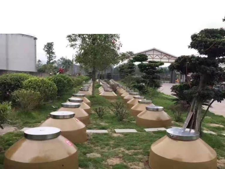 clay wine jar buried underground for fermentation