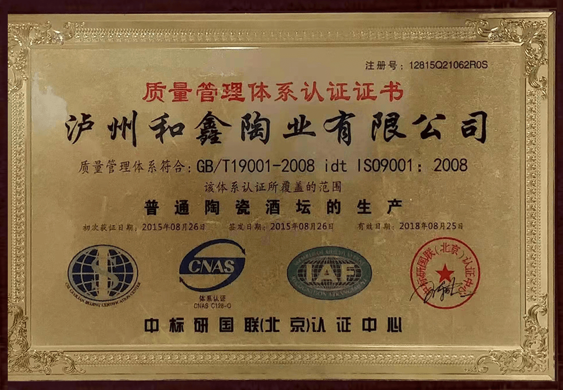 Quality Management System Certificate