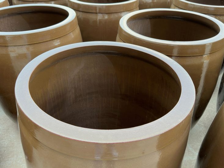 arge clay fermentation crocks designed for food fermentation with wide mouth
