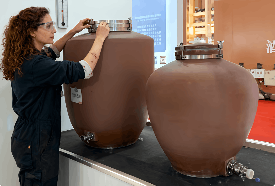 Amphora on display