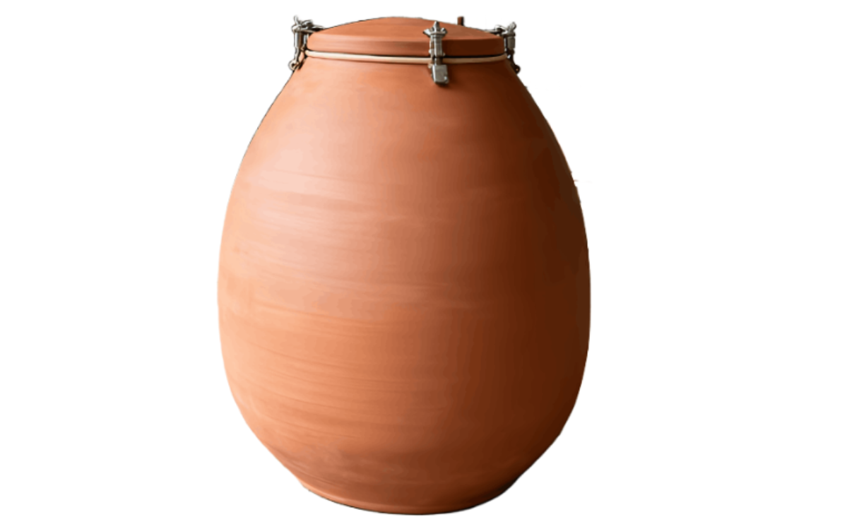 Egg-shaped wine amphora