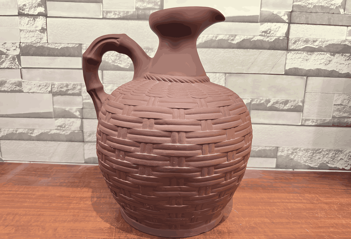 Modern simple style unglazed Terracotta Wine Jug