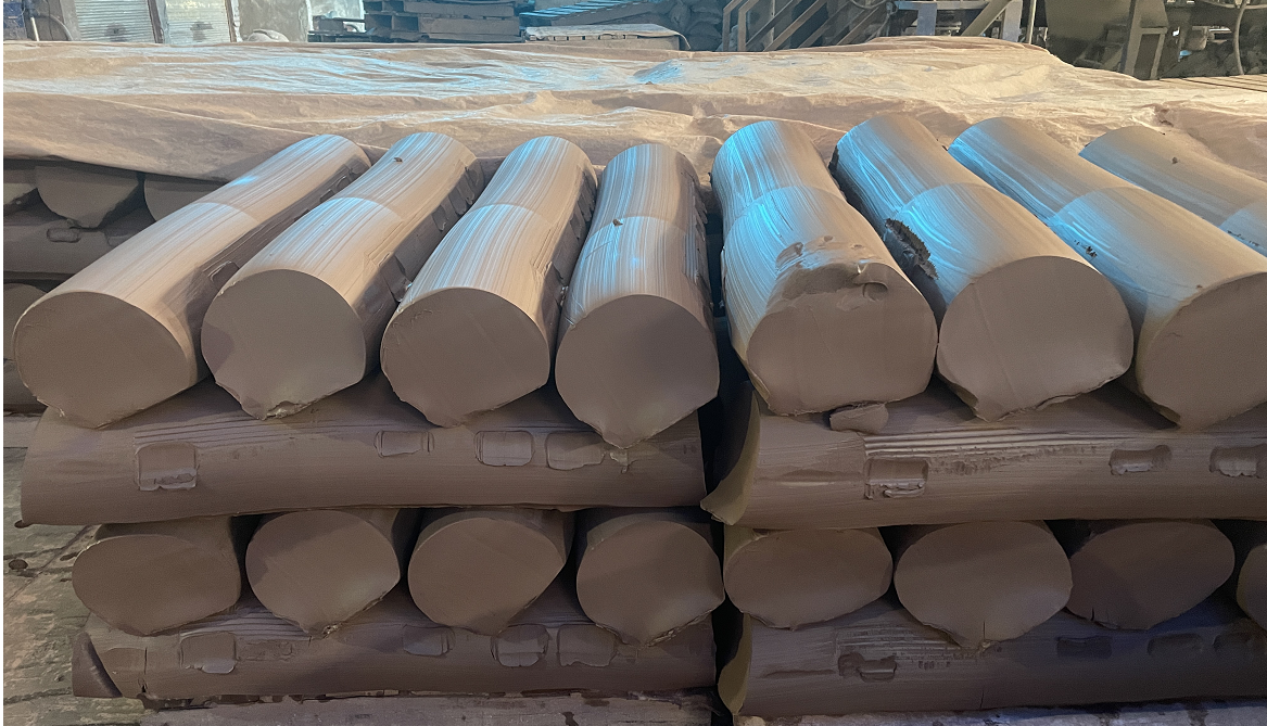 Molded clay strips for making clay wi