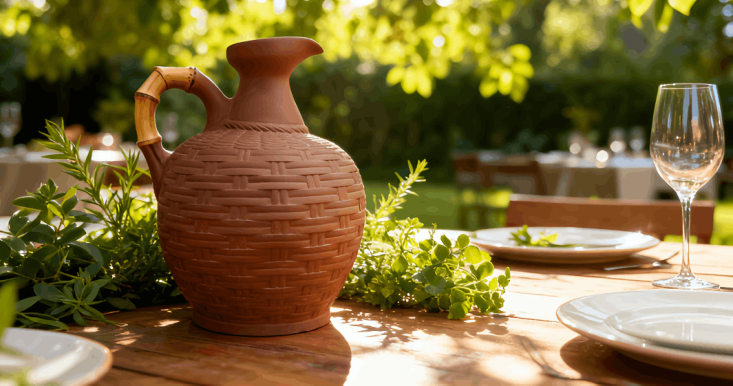 Outdoor Terracotta Wine Jugs