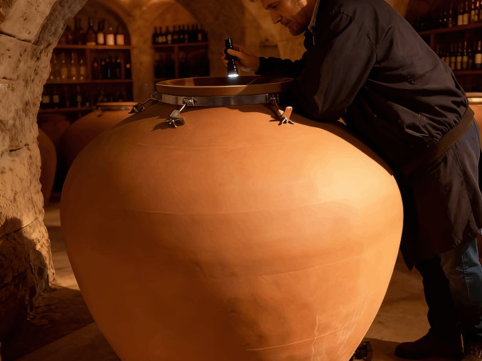 Round cone-shaped wine amphora Round cone-shaped wine amphora