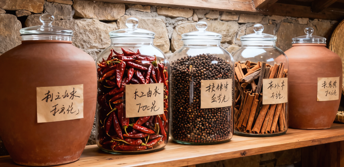 Small clay amphorae can be used for dry goods storage
