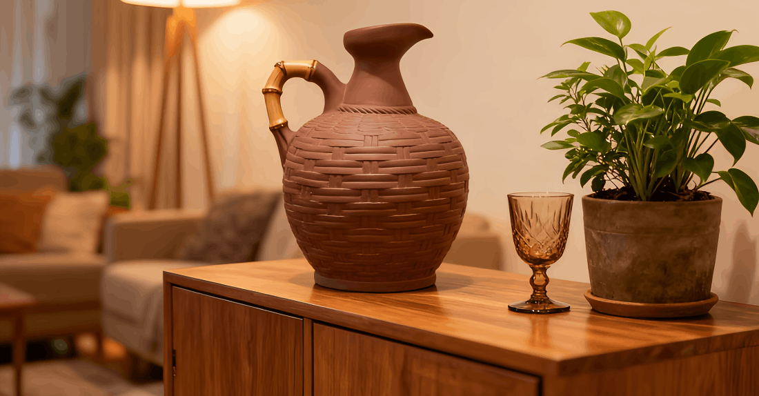 Terracotta Wine Jug for home use