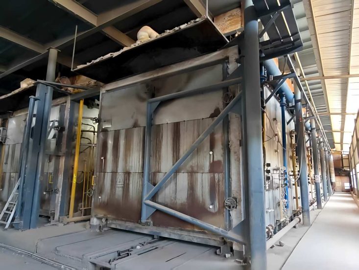 Tunnel kiln used for firing terracotta pottery