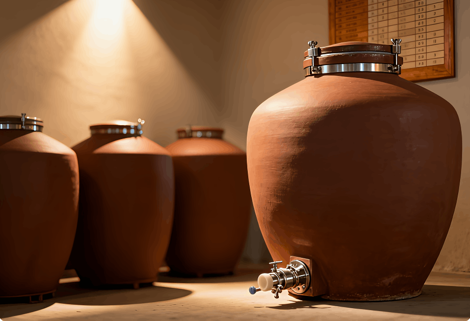 spherical amphora terracotta