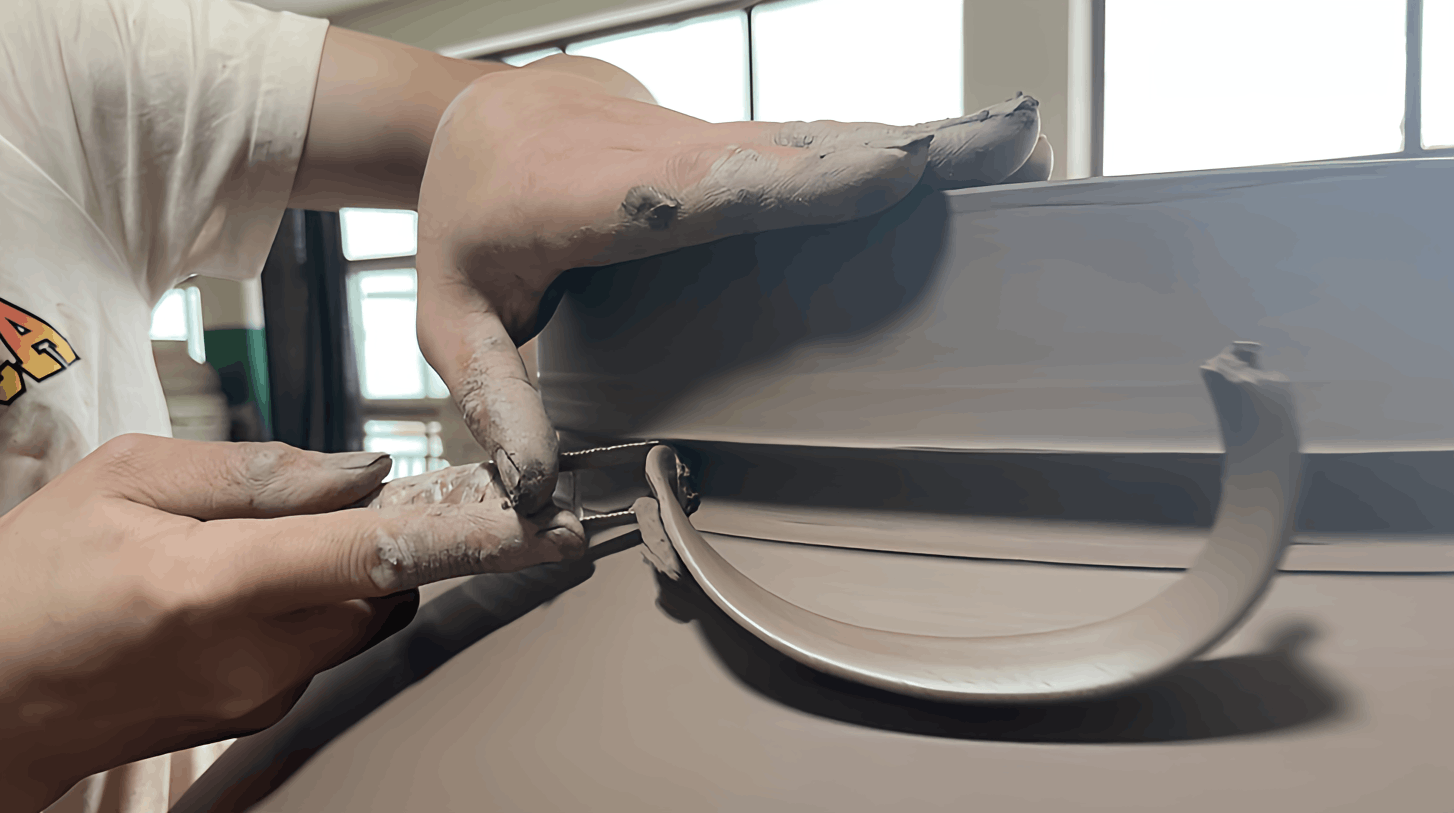 Finishing the Surface of the Terracotta Amphora