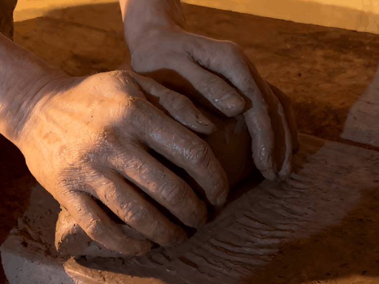 clay kneading clay kneading