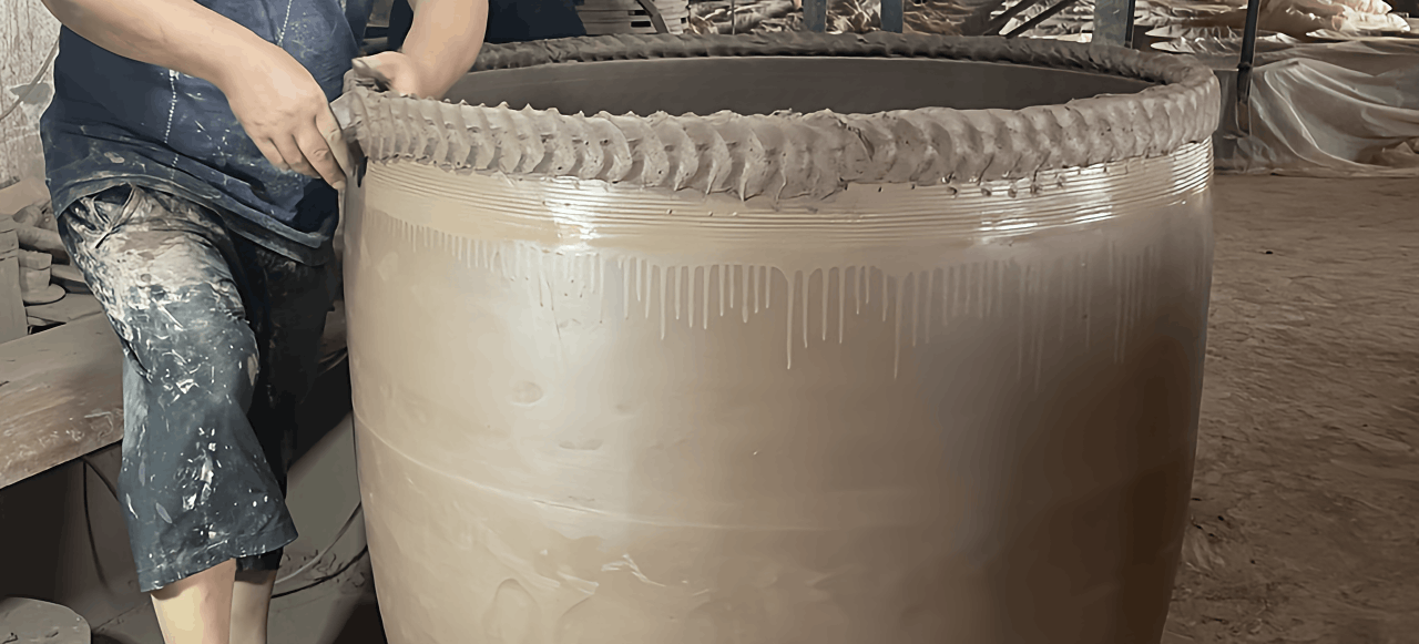 terracotta Amphora bad body Making