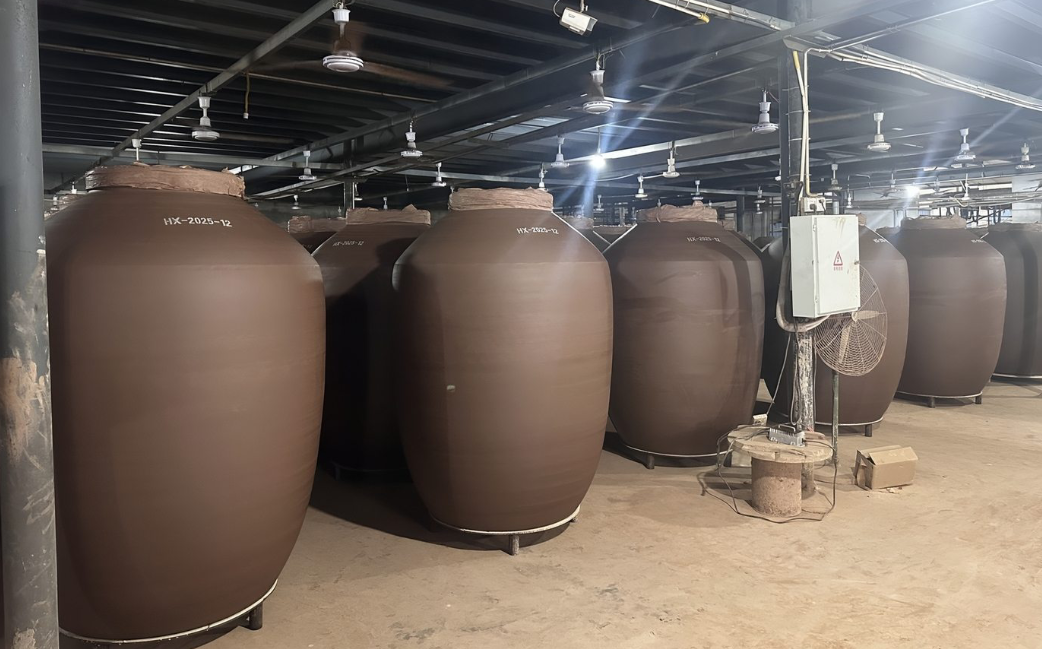 Amphora wine fermentation