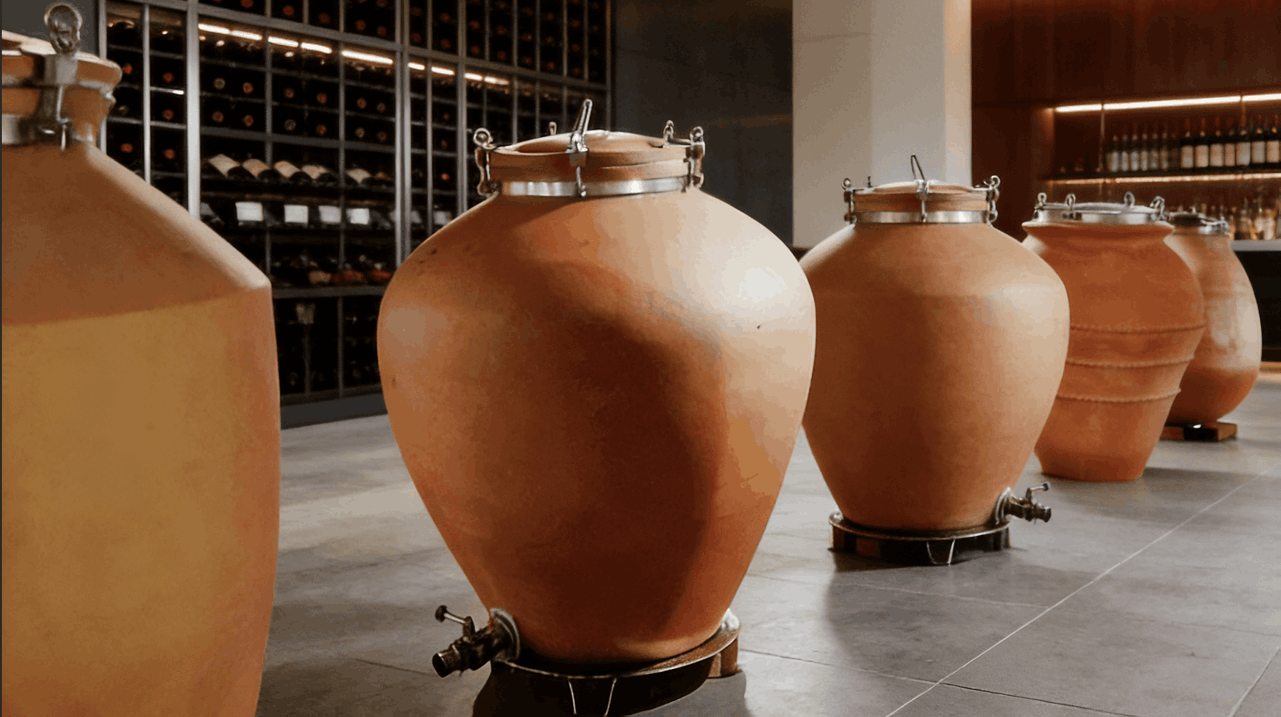 amphora vessel shape design influencing lees movement and fermentation dynamics