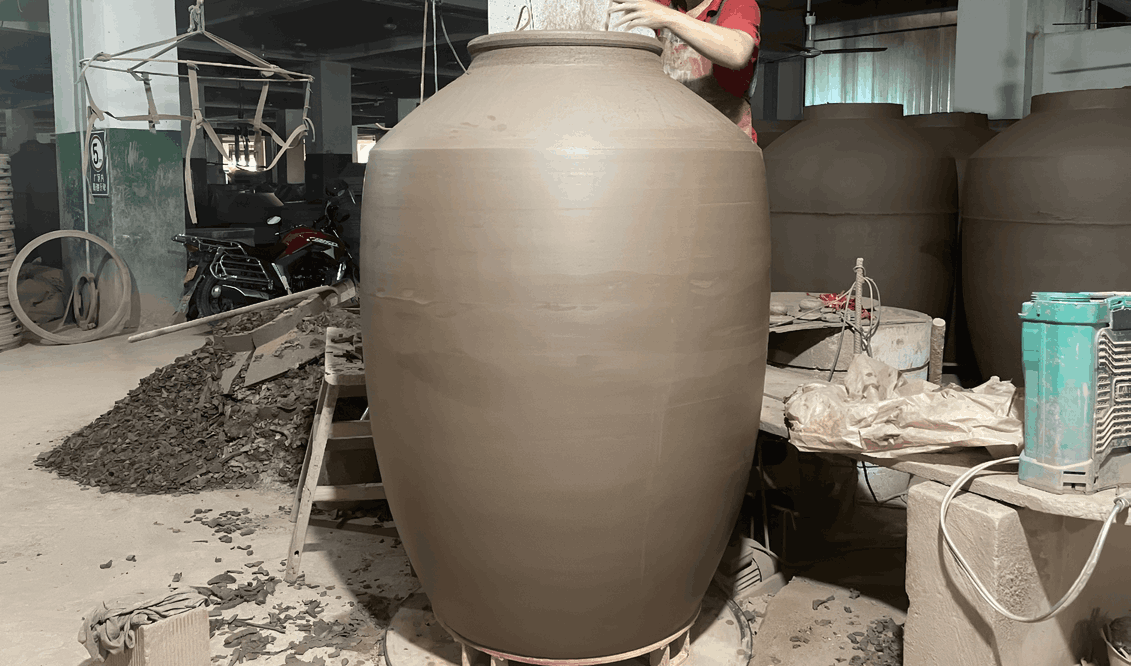 custom terracotta amphora manufacturing process for wineries