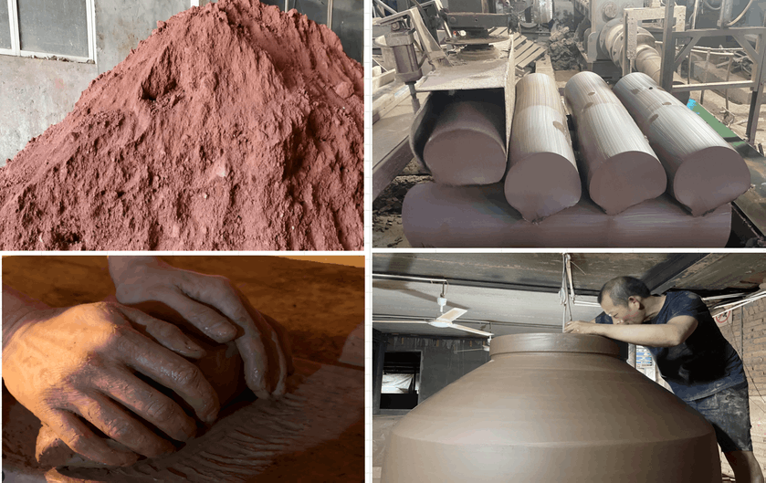 natural food-safe clay used in wine amphora production