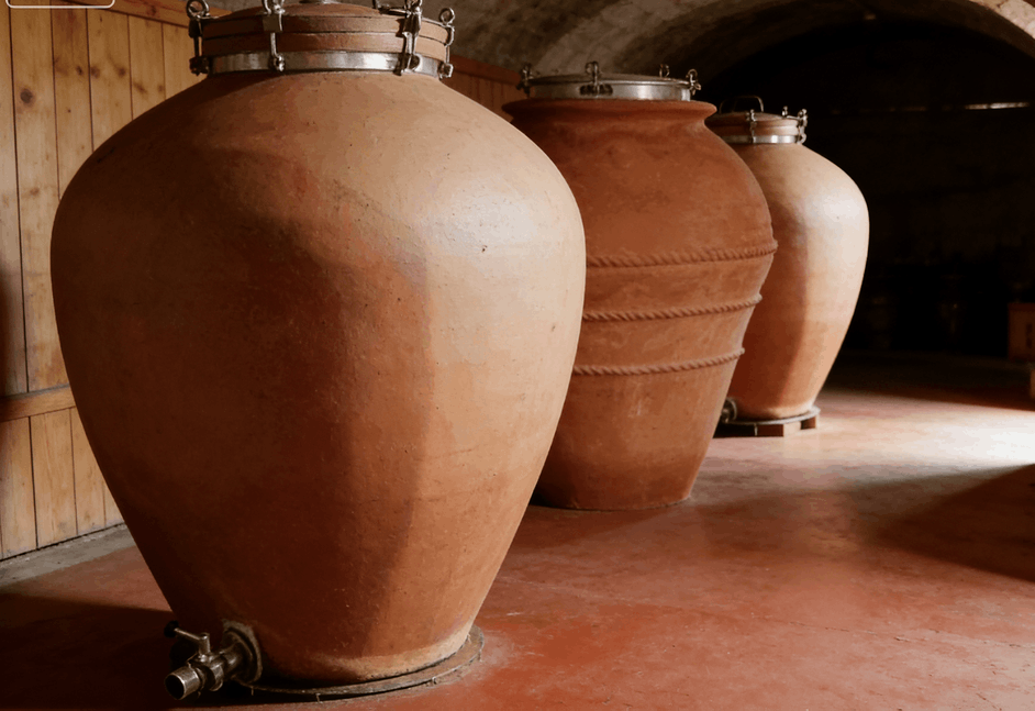 terracotta amphora clay texture wine fermentation vessel